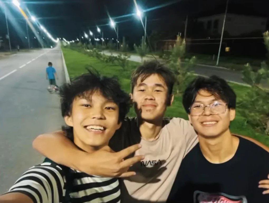 With close friends
