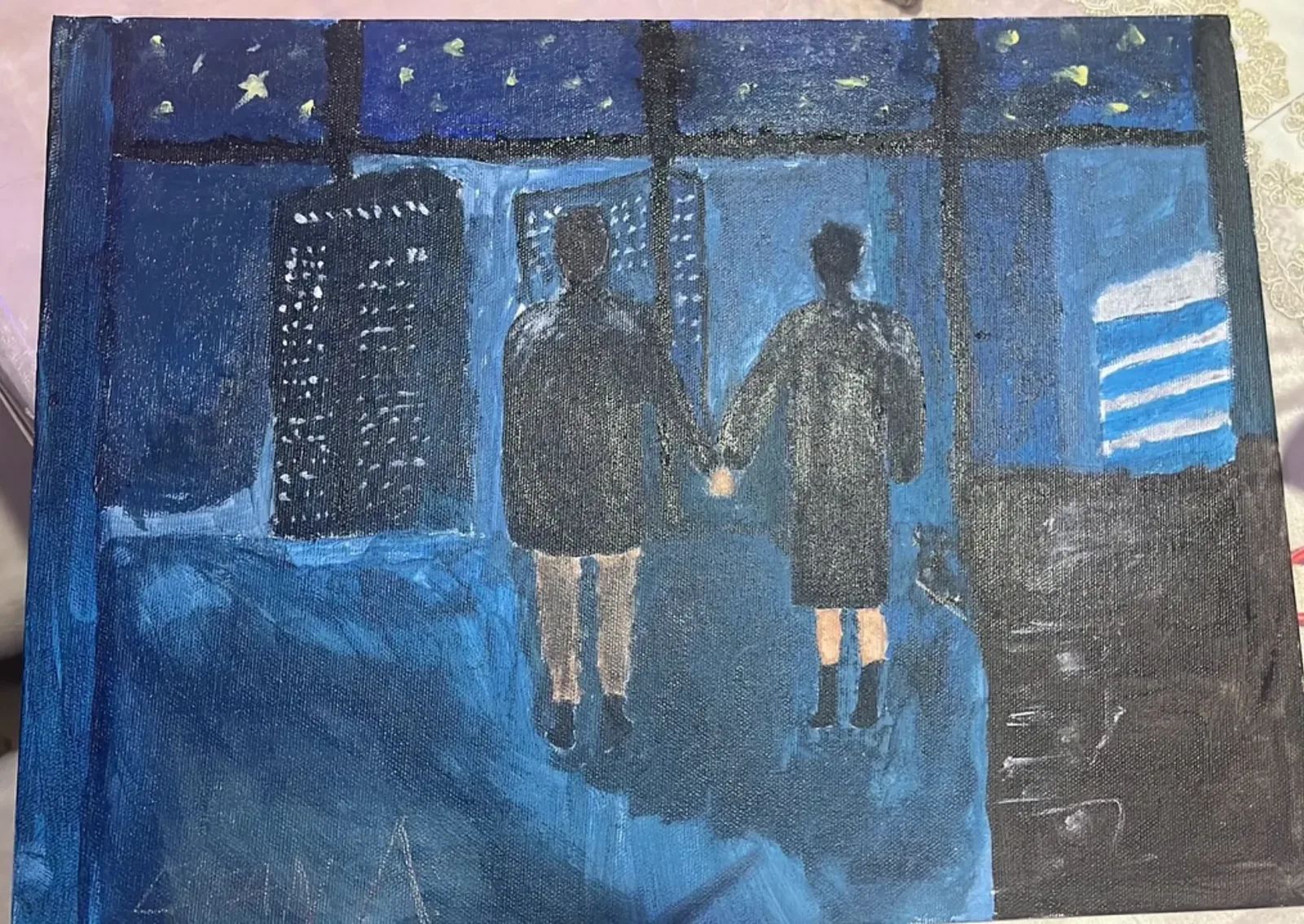 My painting: the final scene of Fight Club