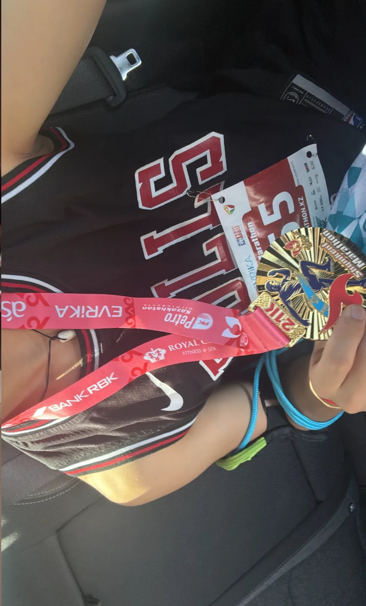 My 21K medal from the Shymkent Marathon